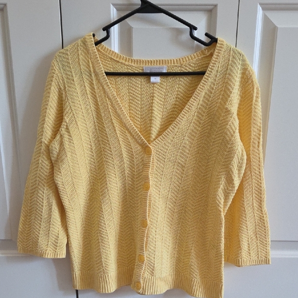 Christopher & Banks Sweaters - Christopher & Banks Sunny Yellow Cardigan
